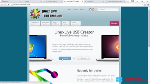 Screenshot LinuxLive USB Creator für Windows 8