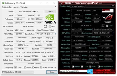 Screenshot GPU-Z für Windows 8