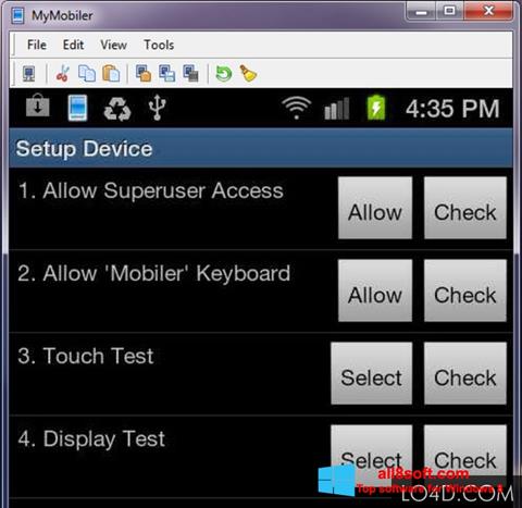 Screenshot MyMobiler für Windows 8