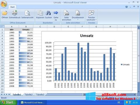 Screenshot Excel Viewer für Windows 8
