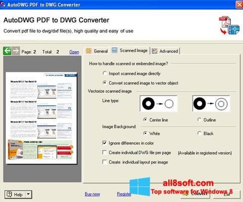 Screenshot PDF to DWG Converter für Windows 8