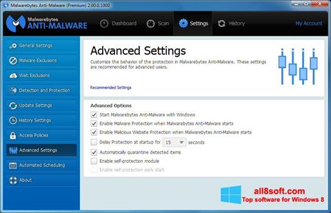 Screenshot Malwarebytes Anti-Malware für Windows 8