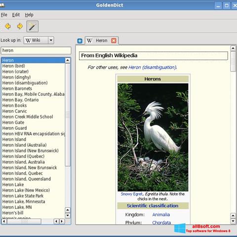 Screenshot GoldenDict für Windows 8