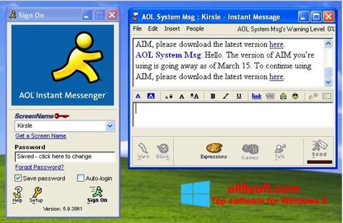 Screenshot AOL Instant Messenger für Windows 8