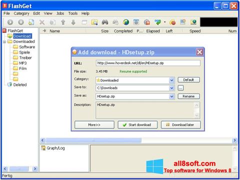 Screenshot FlashGet für Windows 8