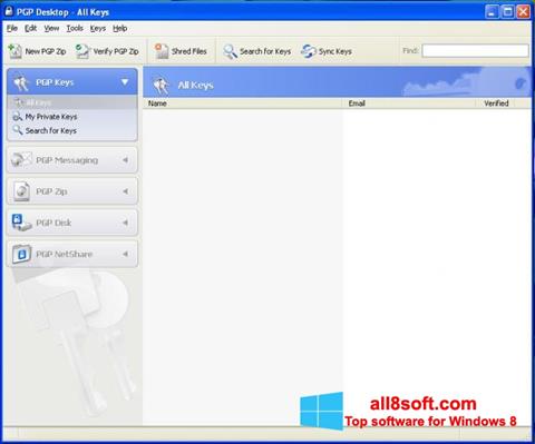 Screenshot PGP Desktop für Windows 8