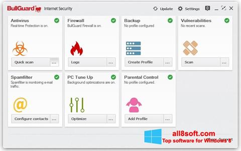 Screenshot BullGuard für Windows 8