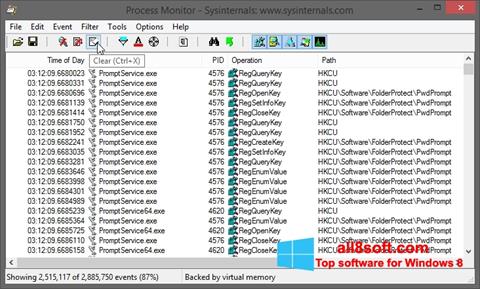 Screenshot Process Monitor für Windows 8