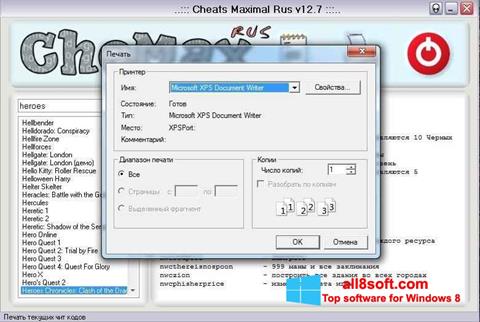 Screenshot CheMax für Windows 8
