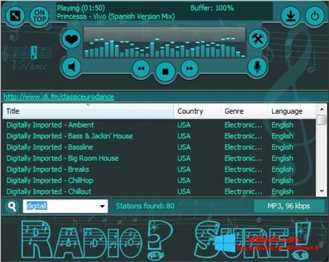 Screenshot RadioSure für Windows 8
