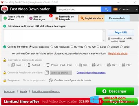 Screenshot Fast Video Downloader für Windows 8