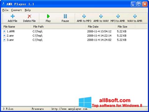 Screenshot AMR Player für Windows 8