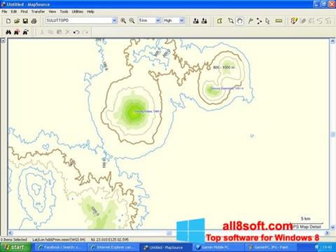 Screenshot MapSource für Windows 8