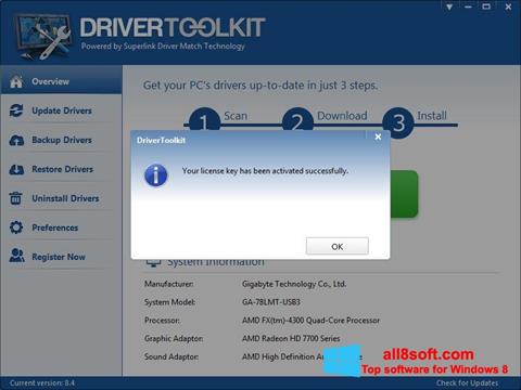 Screenshot Driver Toolkit für Windows 8