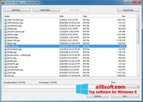 Screenshot Free Disc Burner für Windows 8