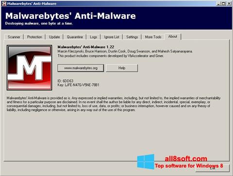 Screenshot Malwarebytes Anti-Malware Free für Windows 8