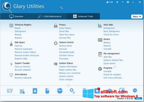 Screenshot Glary Utilities Pro für Windows 8