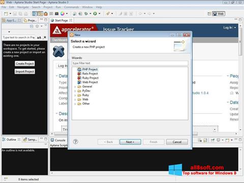 Screenshot Aptana Studio für Windows 8