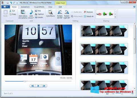 Screenshot Windows Live Movie Maker für Windows 8
