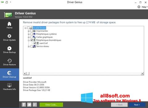 Screenshot Driver Genius für Windows 8