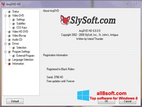 Screenshot AnyDVD für Windows 8
