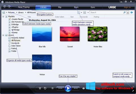 Screenshot Media Player für Windows 8