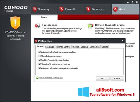 Screenshot Comodo Firewall für Windows 8