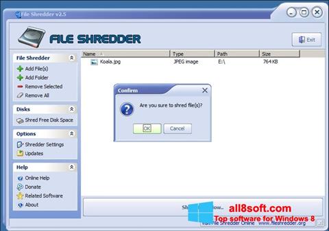 Screenshot File Shredder für Windows 8