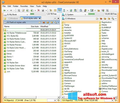 Screenshot FreeCommander für Windows 8