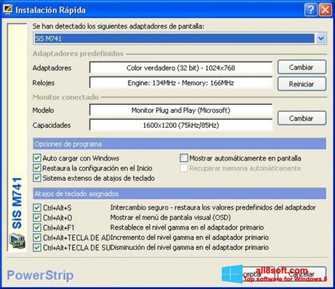 Screenshot PowerStrip für Windows 8