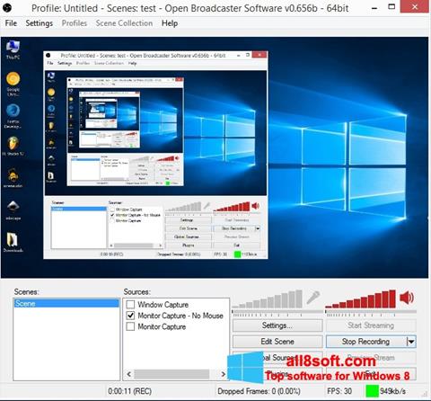 Screenshot Open Broadcaster Software für Windows 8