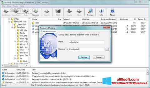 Screenshot Active File Recovery für Windows 8