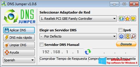 Screenshot DNS Jumper für Windows 8