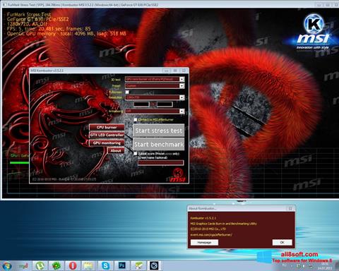 Screenshot MSI Kombustor für Windows 8