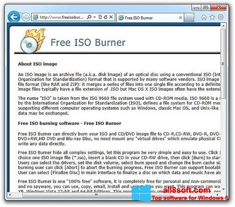 Screenshot ISO Burner für Windows 8