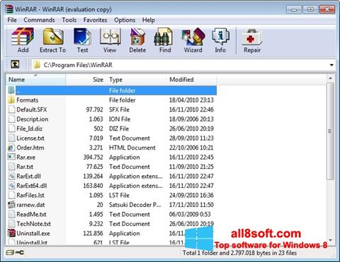 Screenshot WinRAR für Windows 8