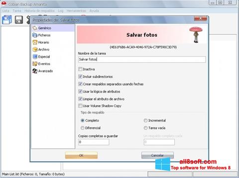 Screenshot Cobian Backup für Windows 8