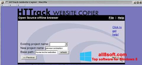 Screenshot HTTrack Website Copier für Windows 8