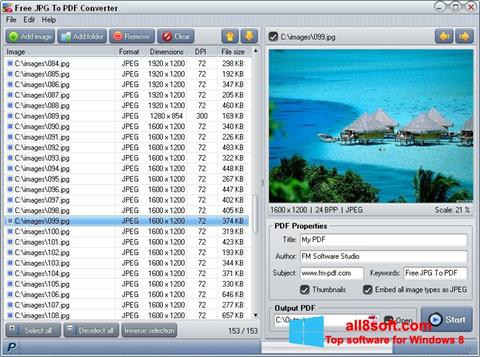 Screenshot Image To PDF Converter für Windows 8