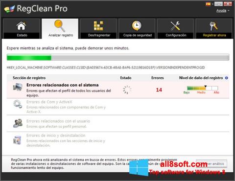 Screenshot RegClean Pro für Windows 8