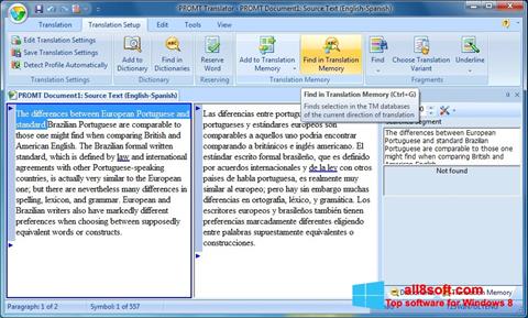 Screenshot PROMT für Windows 8