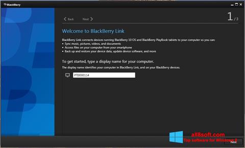 Screenshot BlackBerry Link für Windows 8