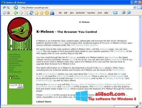 Screenshot K-Meleon für Windows 8