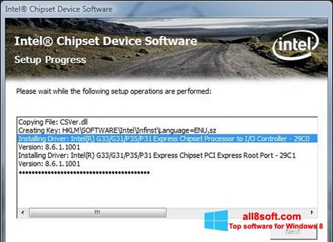 Screenshot Intel Chipset Device Software für Windows 8