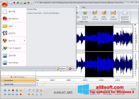 Screenshot Free Audio Editor für Windows 8