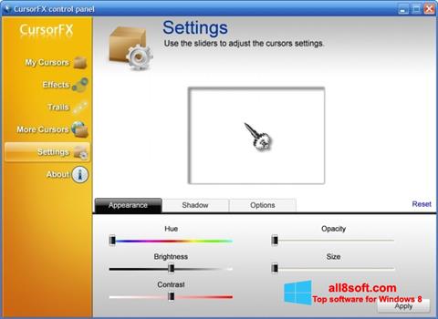 Screenshot CursorFX für Windows 8
