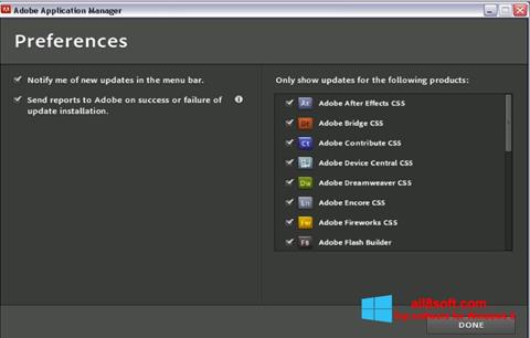 Screenshot Adobe Application Manager für Windows 8