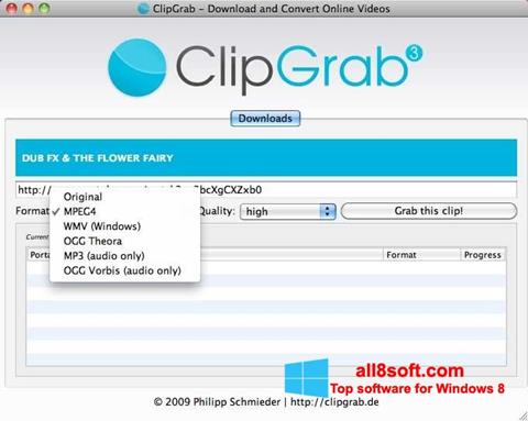 Screenshot ClipGrab für Windows 8