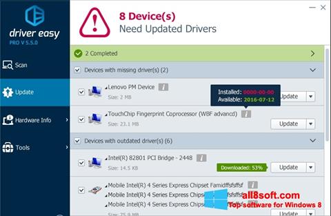 Screenshot Driver Easy für Windows 8