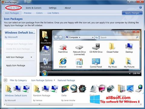 Screenshot IconPackager für Windows 8